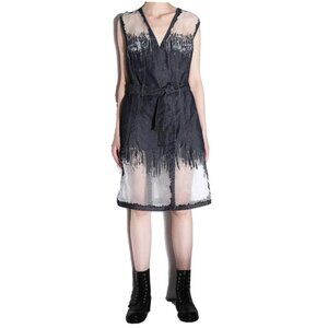 $498 Diesel Women’s F D 01 Dress Relax Fit Transparent Effects Size 2XS